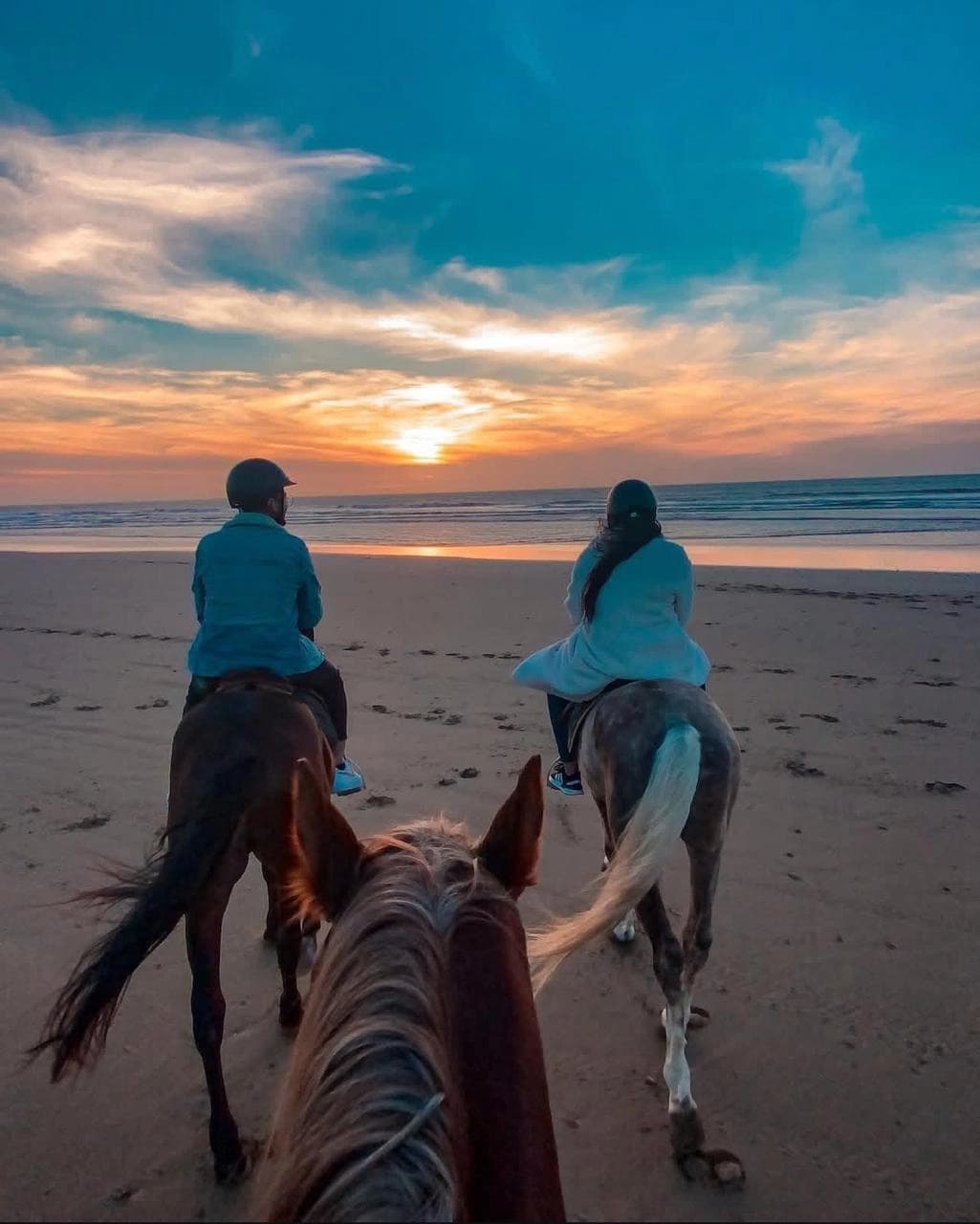 Horseback riding on Agadir beach