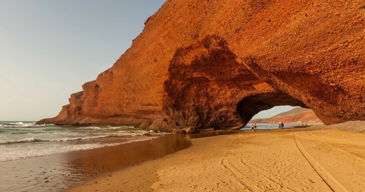 Legzira beach and desert landscapes
