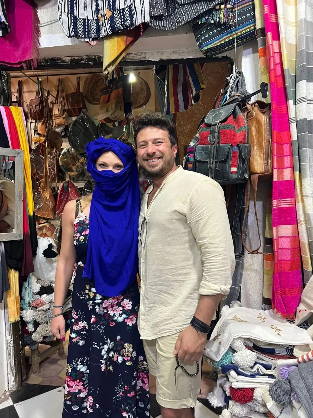 Clients exploring a traditional Moroccan market