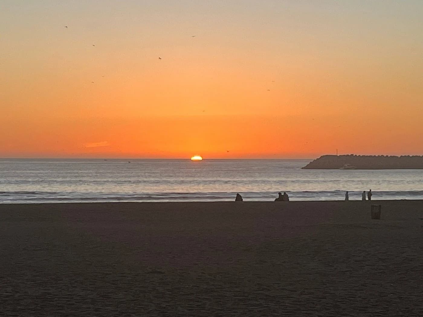Agadir beach at sunset