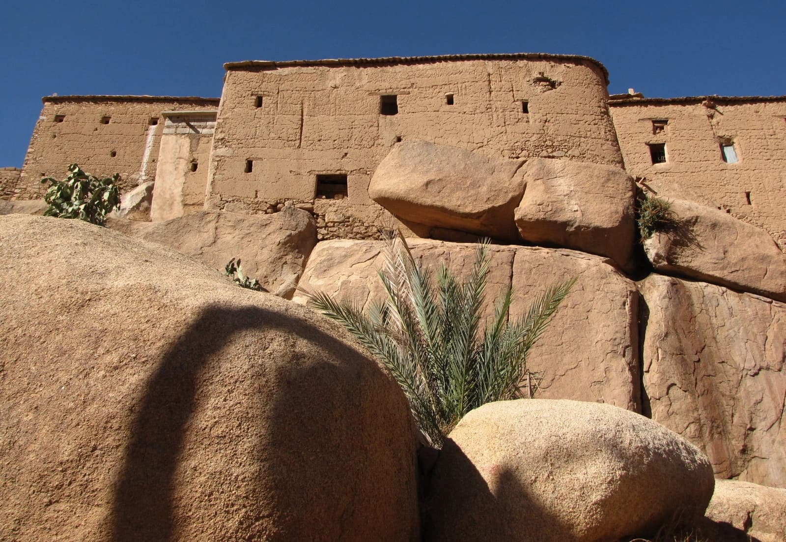 Traditional Berber village built among granite boulders near Tafraout